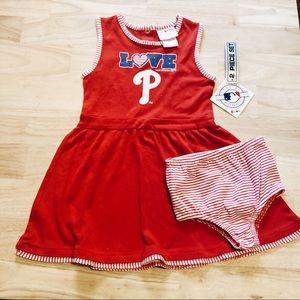 Phillies two piece dress, brand new